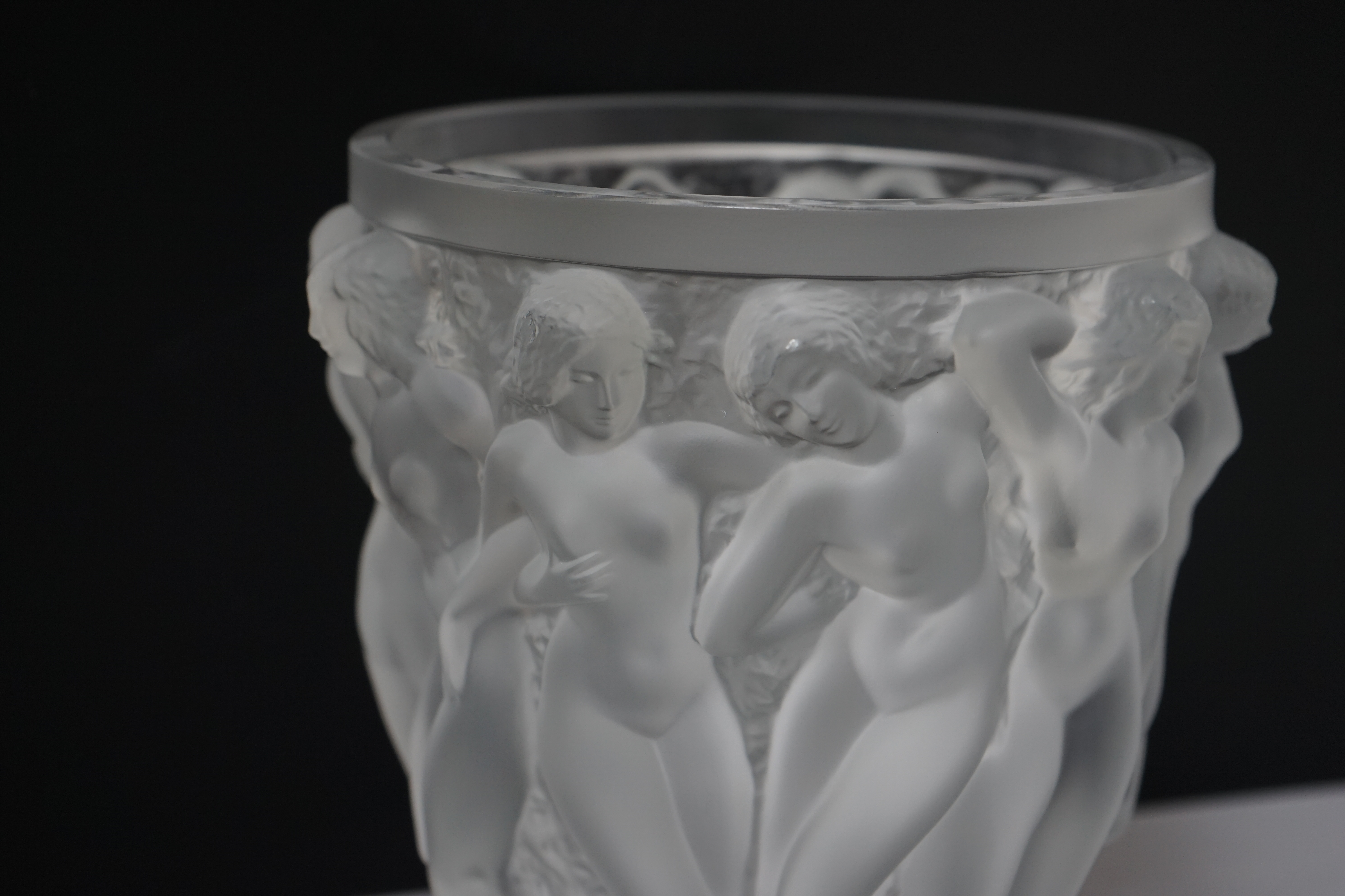 A large Lalique Bacchantes vase